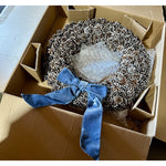 Pinecone Holiday Christmas Wreath (24” DIAM)-Brown/White Tip
