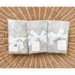 Cavallo Tile Linen Euro Pillow Sham-Flax Beige/Chambray Blue
