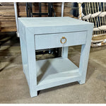 Driftway 1-Drawer Painted Linen Nightstand-Coastal Blue
