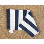 Perennials Awning Stripe Pillow Cover (14”x30”)-Navy Blue - The Home Decor Outlet