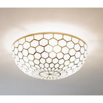 Capiz Flushmount (Large)-Brass Gold