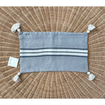 Addie Stripe Tassel Pillow Cover (12”x21”)-Smoke Grey