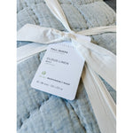 Pottery Barn Handcrafted Cotton/Linen Cloud Quilt (F/Q)-Chambray - The Home Decor Outlet