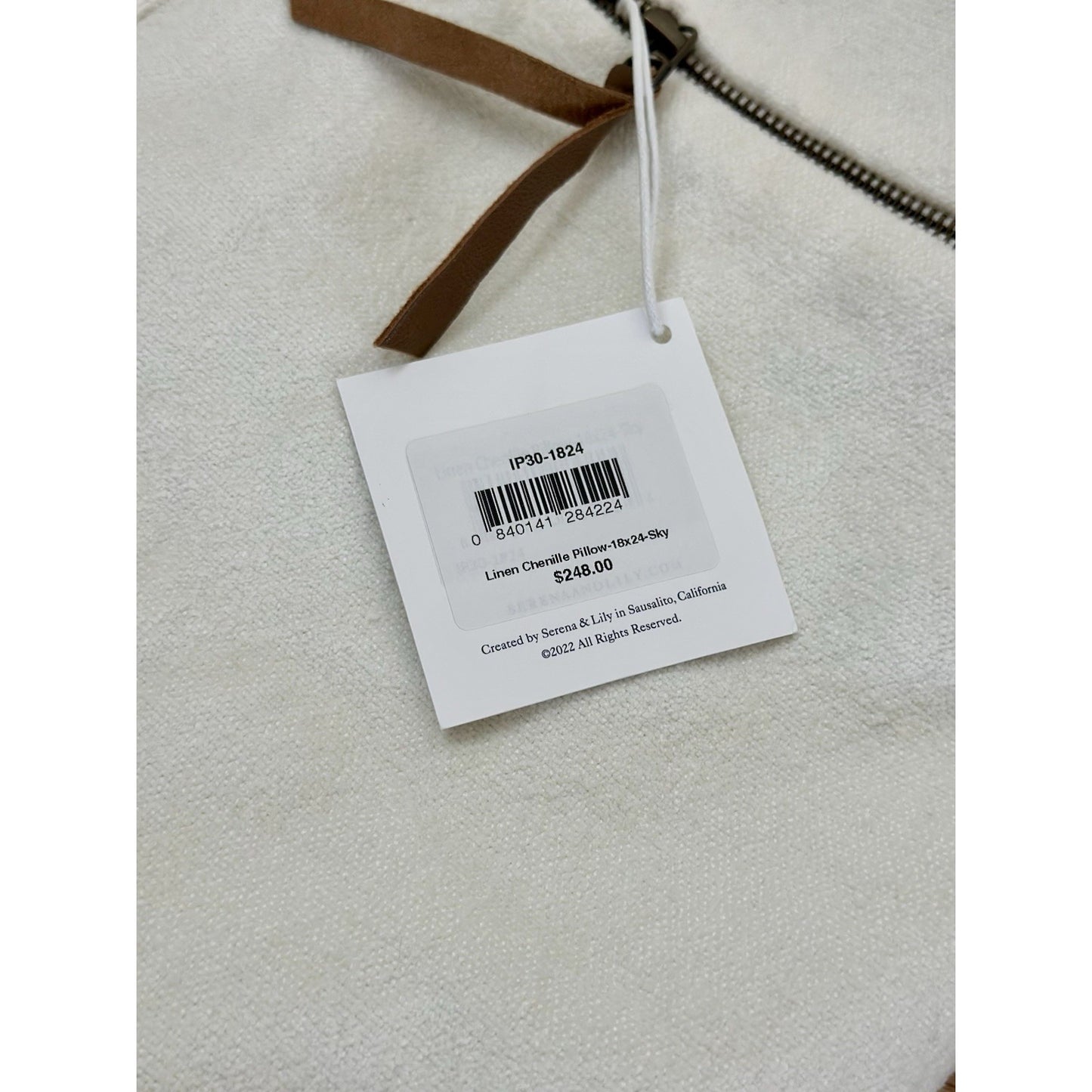 Linen Chenille Pillow Cover (18”x24”)-Sky Blue