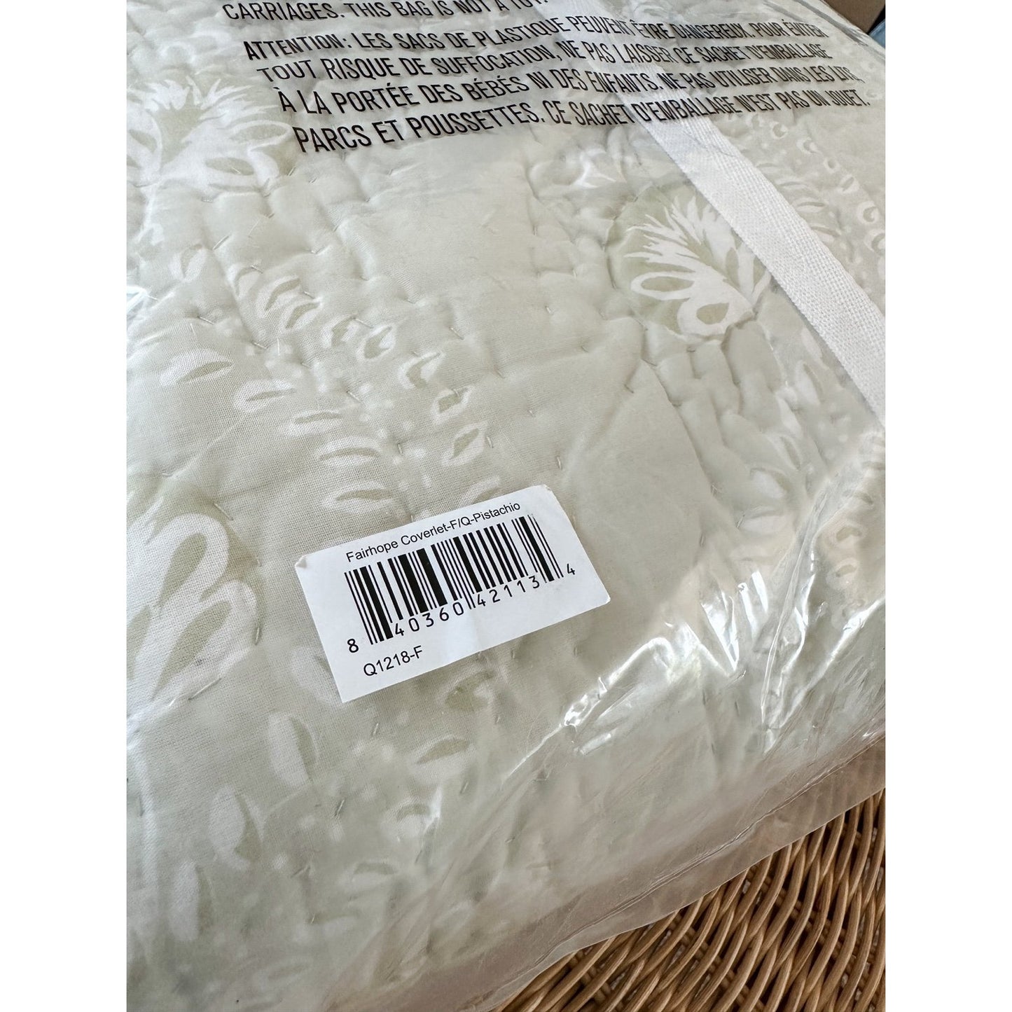 Fairhope Coverlet (F/Q)-Pistachio - The Home Decor Outlet