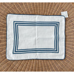Riva Pillow Cover (18”x24”)-White/Captain’s Blue - The Home Decor Outlet