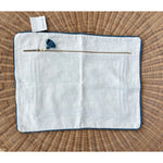 Riva Pillow Cover (18”x24”)-White/Captain’s Blue - The Home Decor Outlet