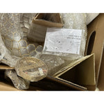 Capiz Scalloped Chandelier (20” DIAM)-Brass Gold