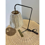 Flynn Table Lamp-Brass/Raffia Wave Shade - The Home Decor Outlet