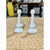 Carmel Large Rattan Taper Holder-White - The Home Decor Outlet