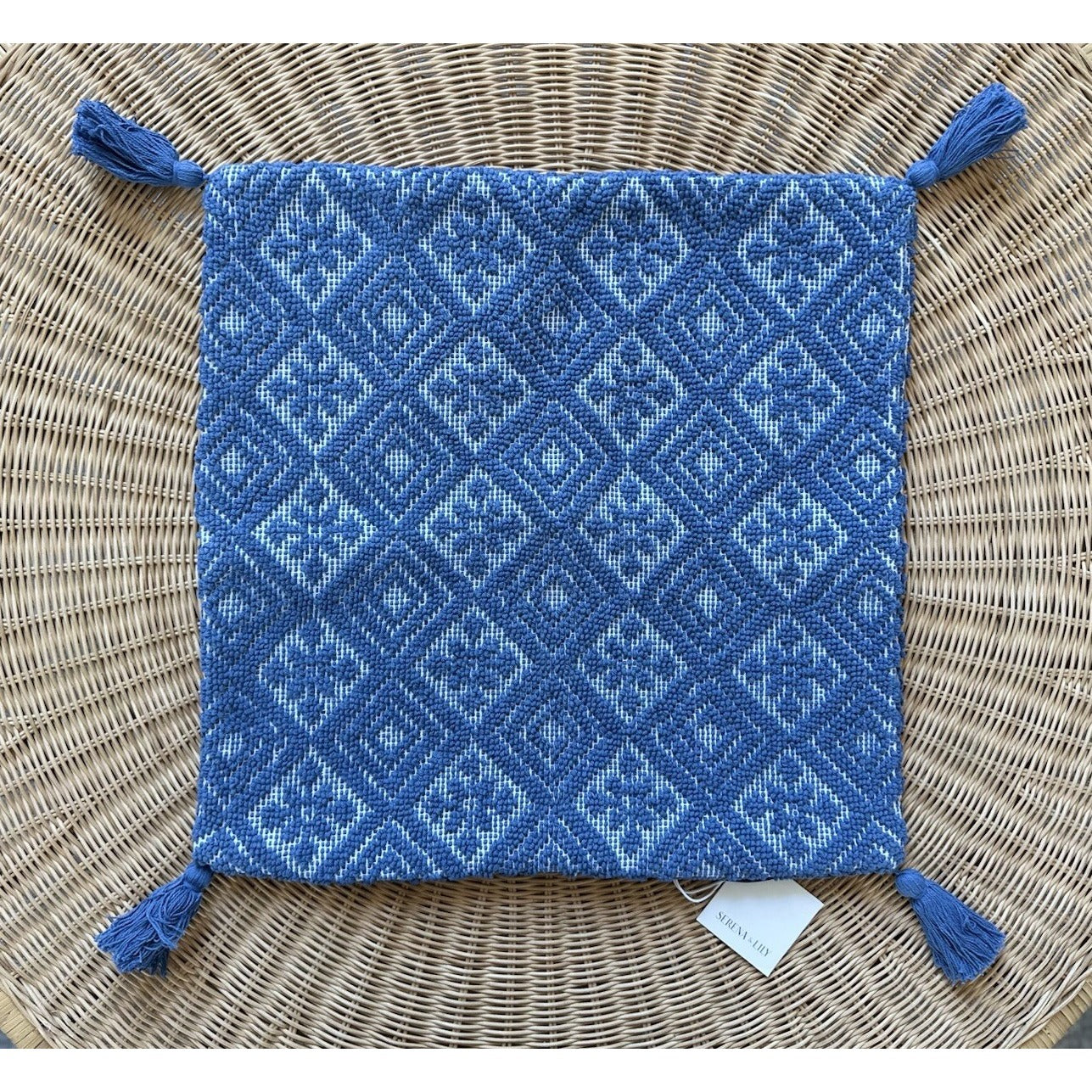 Belridge Pillow Cover (22” SQ)-Blue