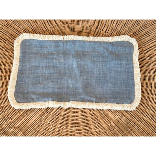 Bowden Linen Pillow Cover (12”x21”)-Coastal Blue - The Home Decor Outlet