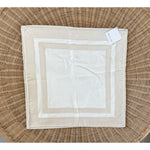 Waverly Linen/Velvet Pillow Cover (22” SQ)-Natural Beige - The Home Decor Outlet