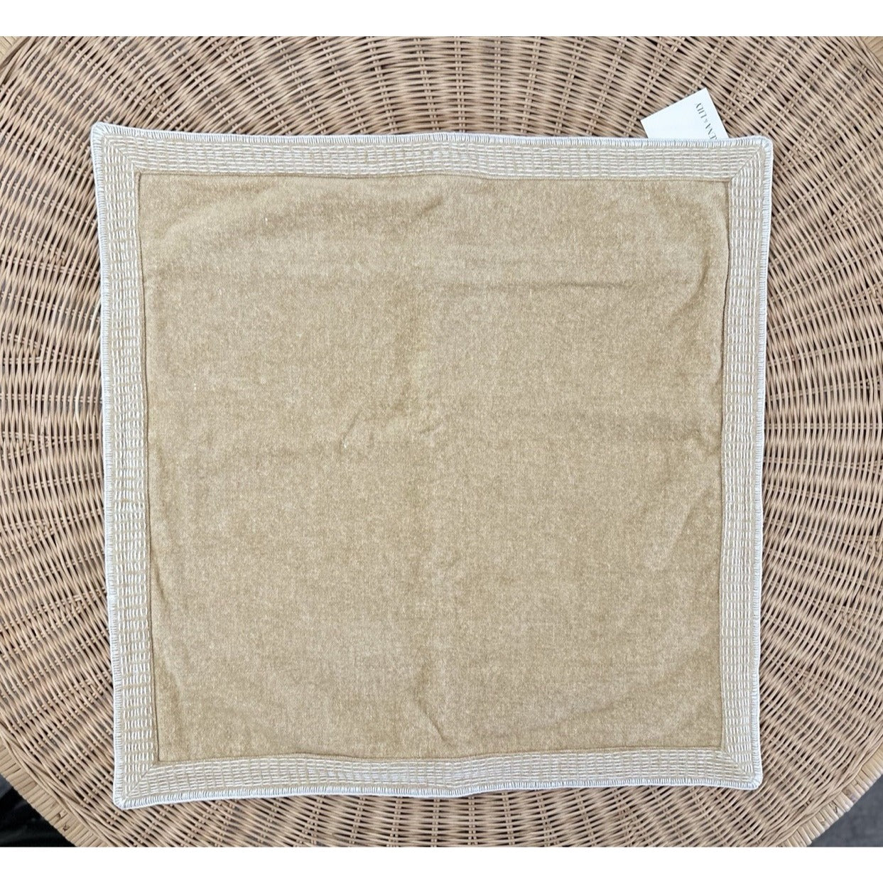Linen Chenille Pillow Cover (22” SQ)-Wheat Brown