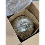 Capiz Flush Mount (Small)-Brass Gold