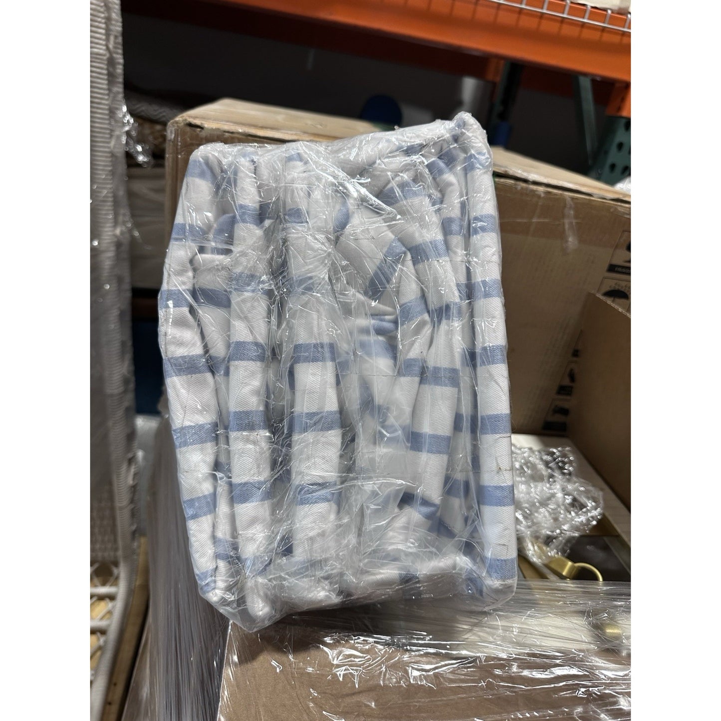 Pacifica Sofa (9’) Lido Stripe Cushion Cover-Coastal Blue