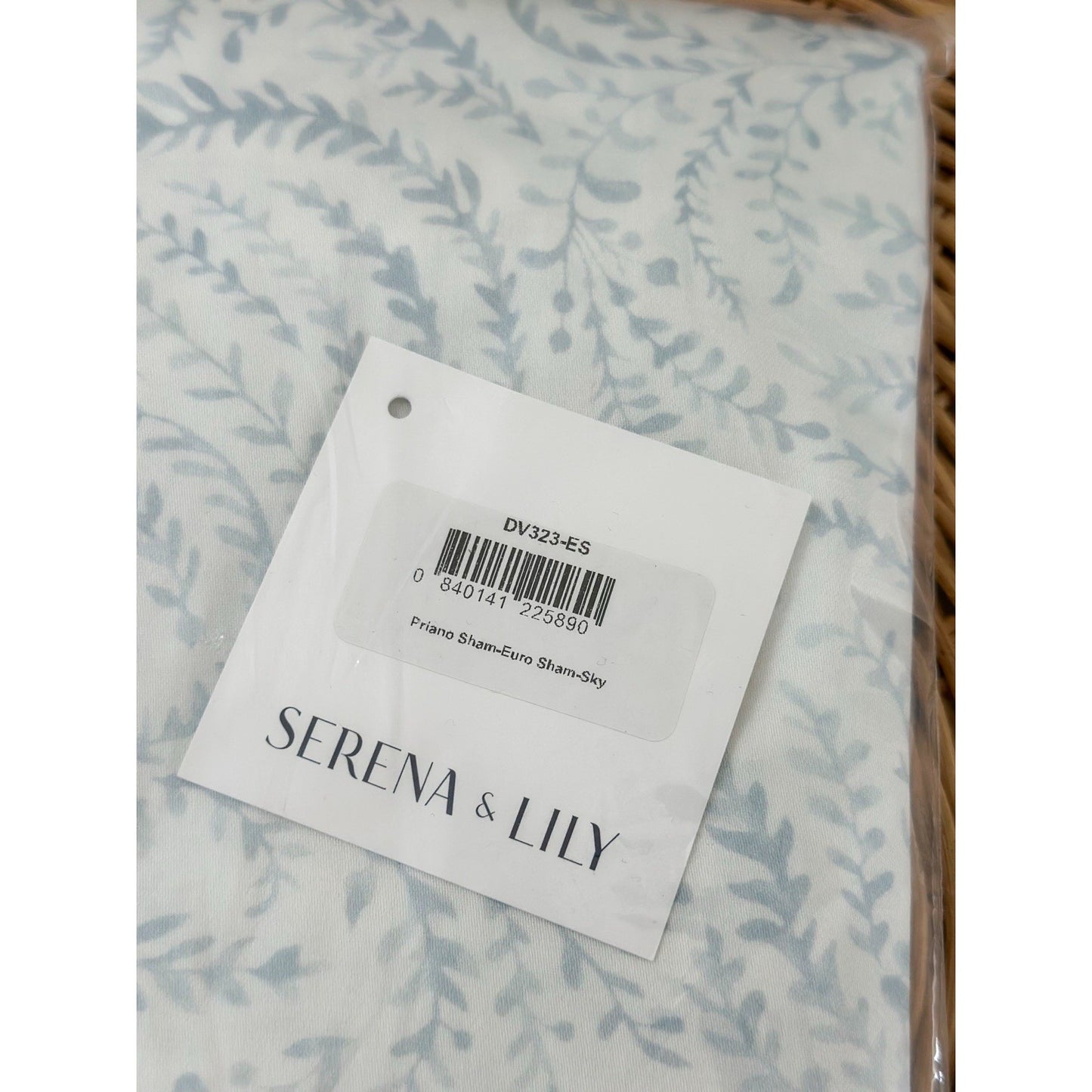 Priano Sateen Euro Pillow Sham-Sky Blue