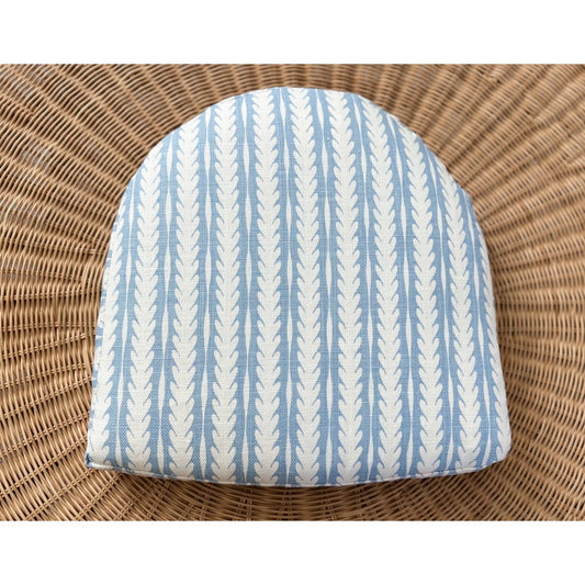 Avalon Indoor Rattan Dining Chair Cushion-Oceana Coastal Blue - The Home Decor Outlet