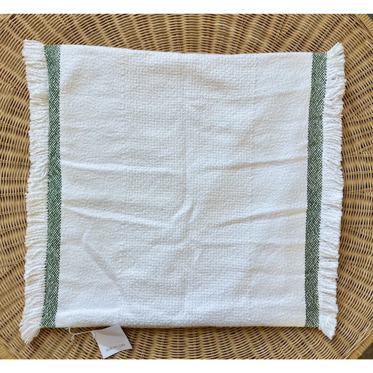 Corfu Pillow Cover (24” SQ)-Moss Green