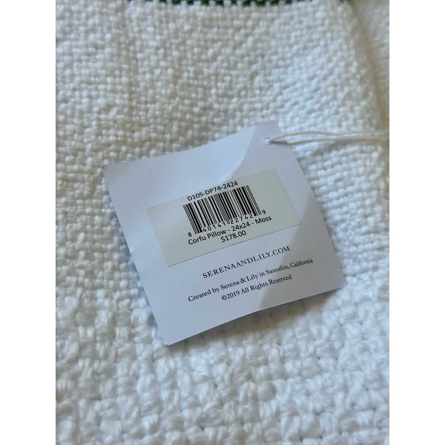 Corfu Pillow Cover (24” SQ)-Moss Green