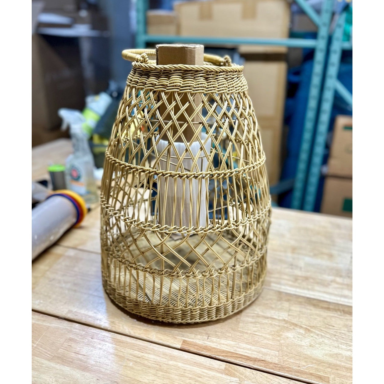 Summerland Outdoor Medium Lantern-Light Dune Brown