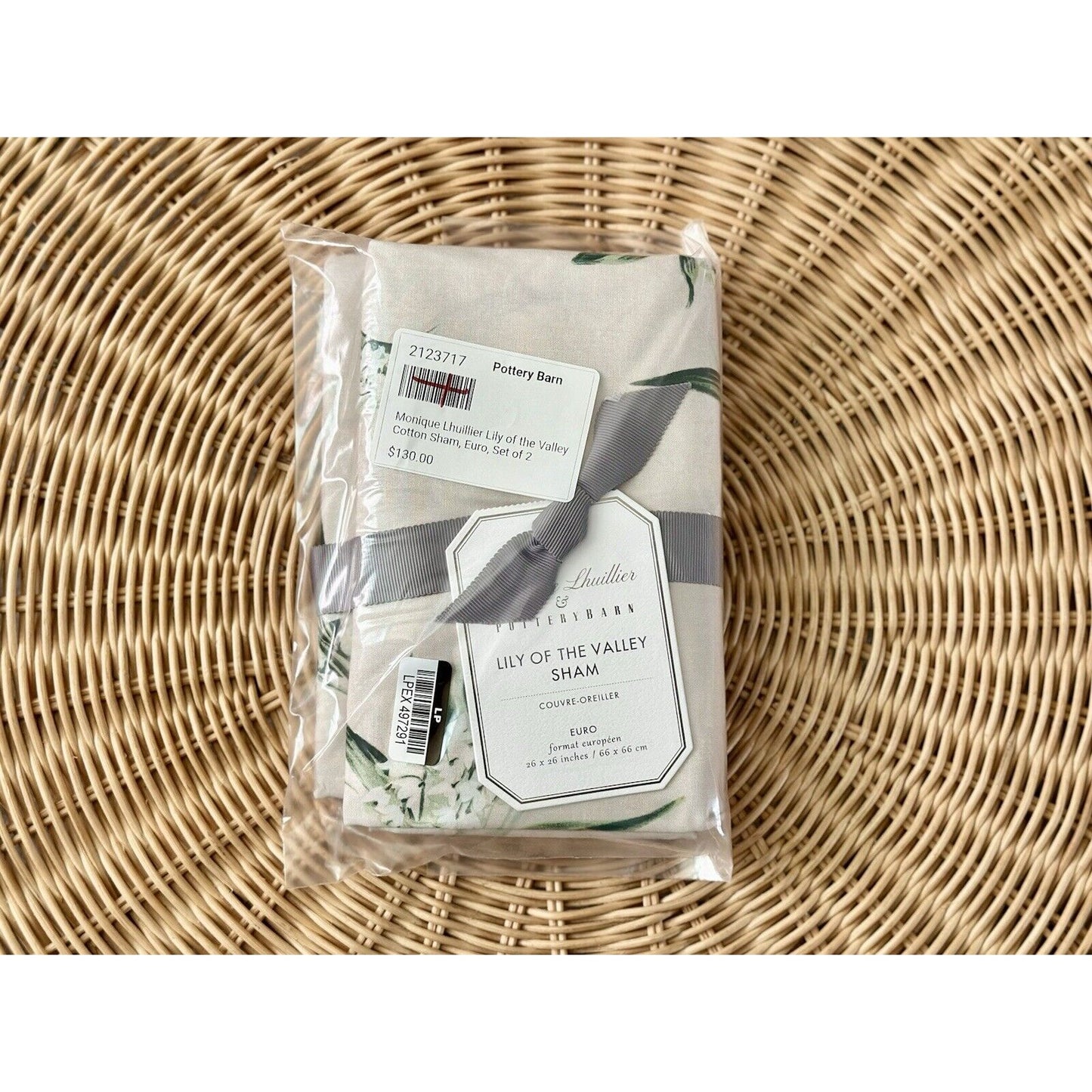 Pottery Barn x Monique Lhuillier Lily Of The Valley Cotton Euro Shams (Set of 2) - The Home Decor Outlet