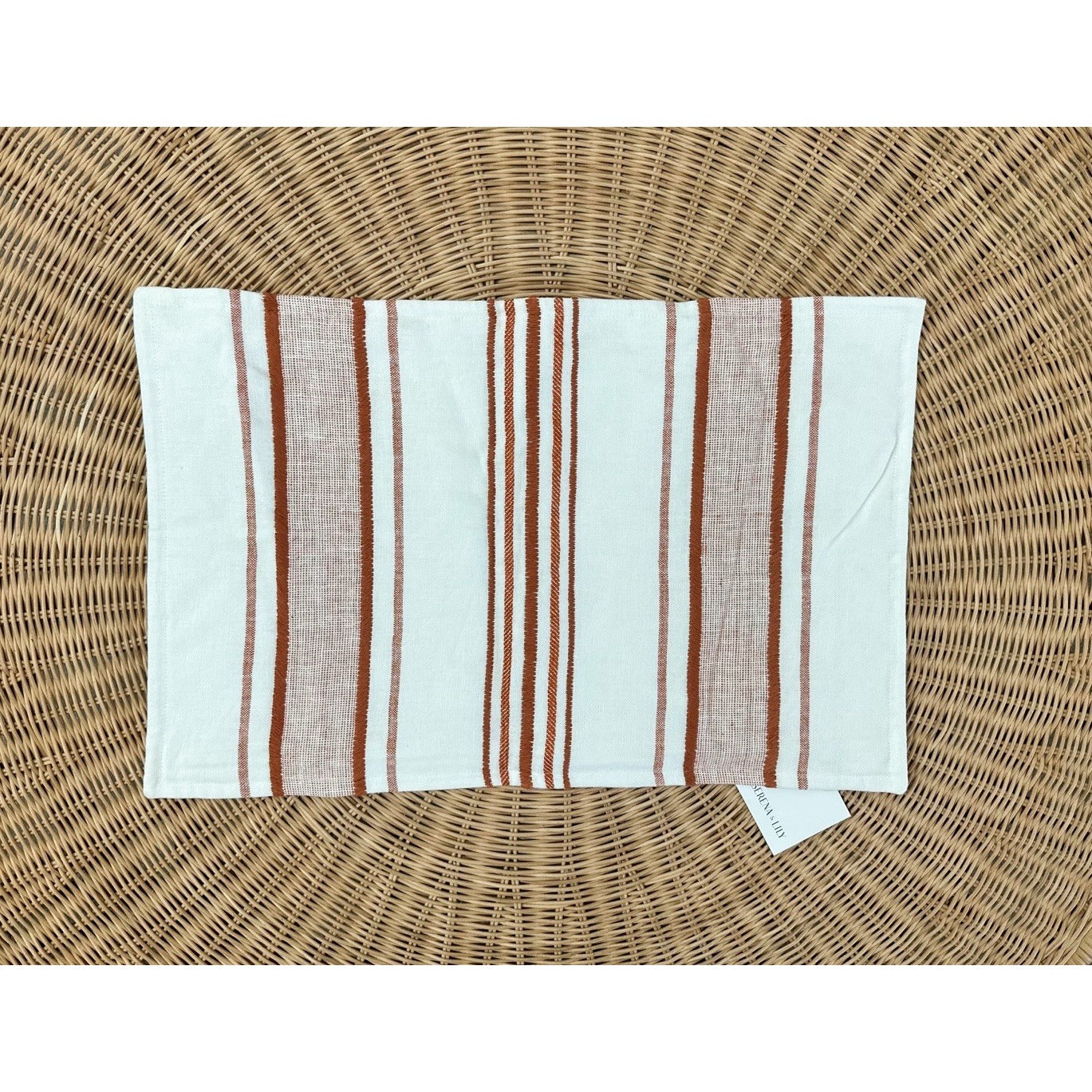 Milos Pillow Cover (14”x22”)-Persimmon Red Orange