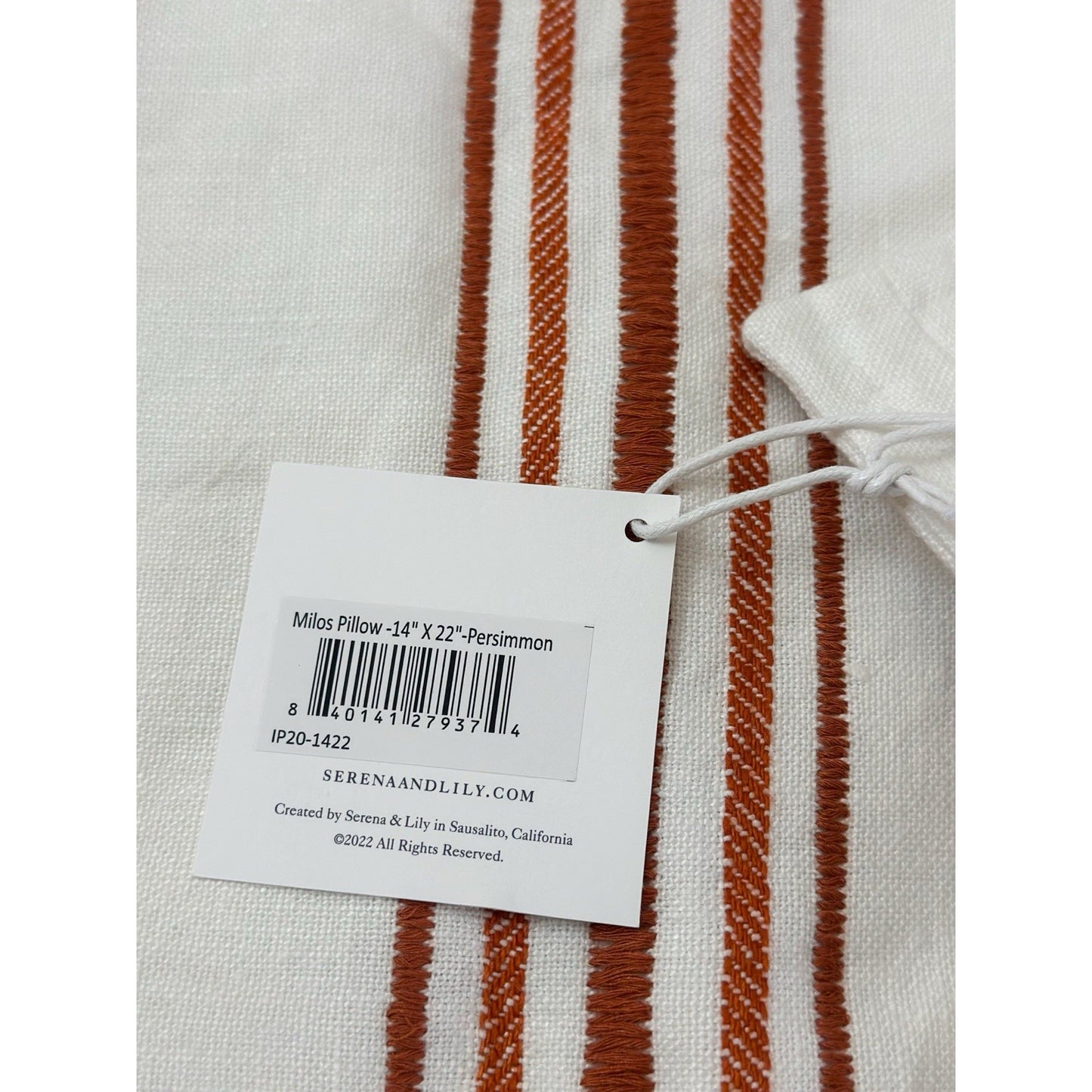 Milos Pillow Cover (14”x22”)-Persimmon Red Orange