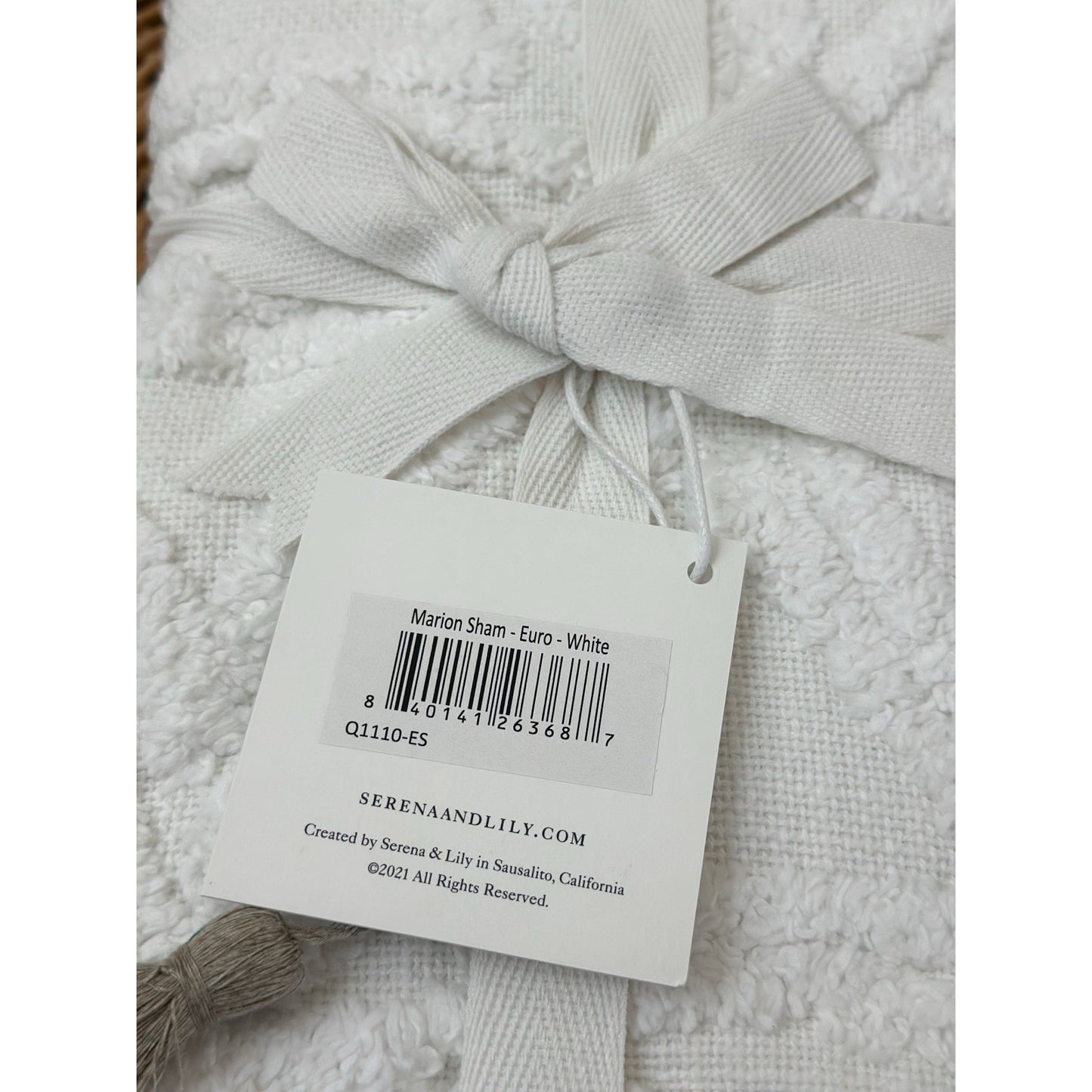 Marion Euro Pillow Sham-White