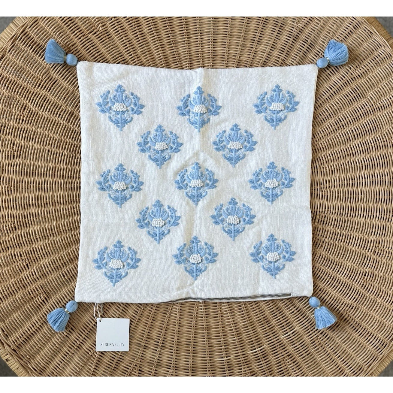 Kemp Pillow Cover (20” SQ)-Hydrangea Blue