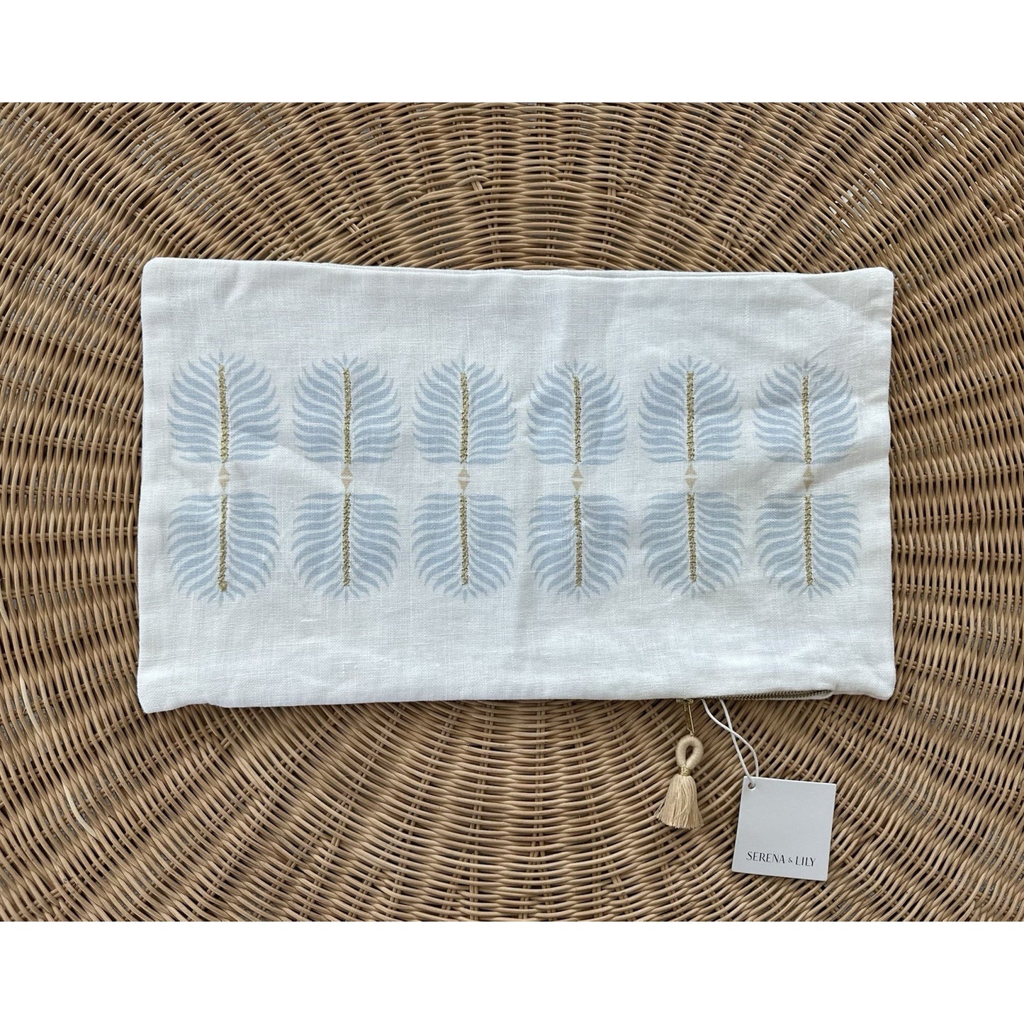 Granada Pillow Cover (12”x21”)-Coastal Blue
