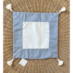 Sunbrella Border Frame Pillow Cover (20” SQ)-Coastal Blue