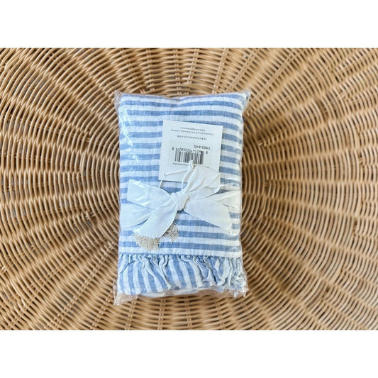 Nantucket Stripe Linen King Pillowcases (Set of 2)-Blue - The Home Decor Outlet