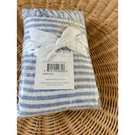 Nantucket Stripe Linen King Pillowcases (Set of 2)-Blue