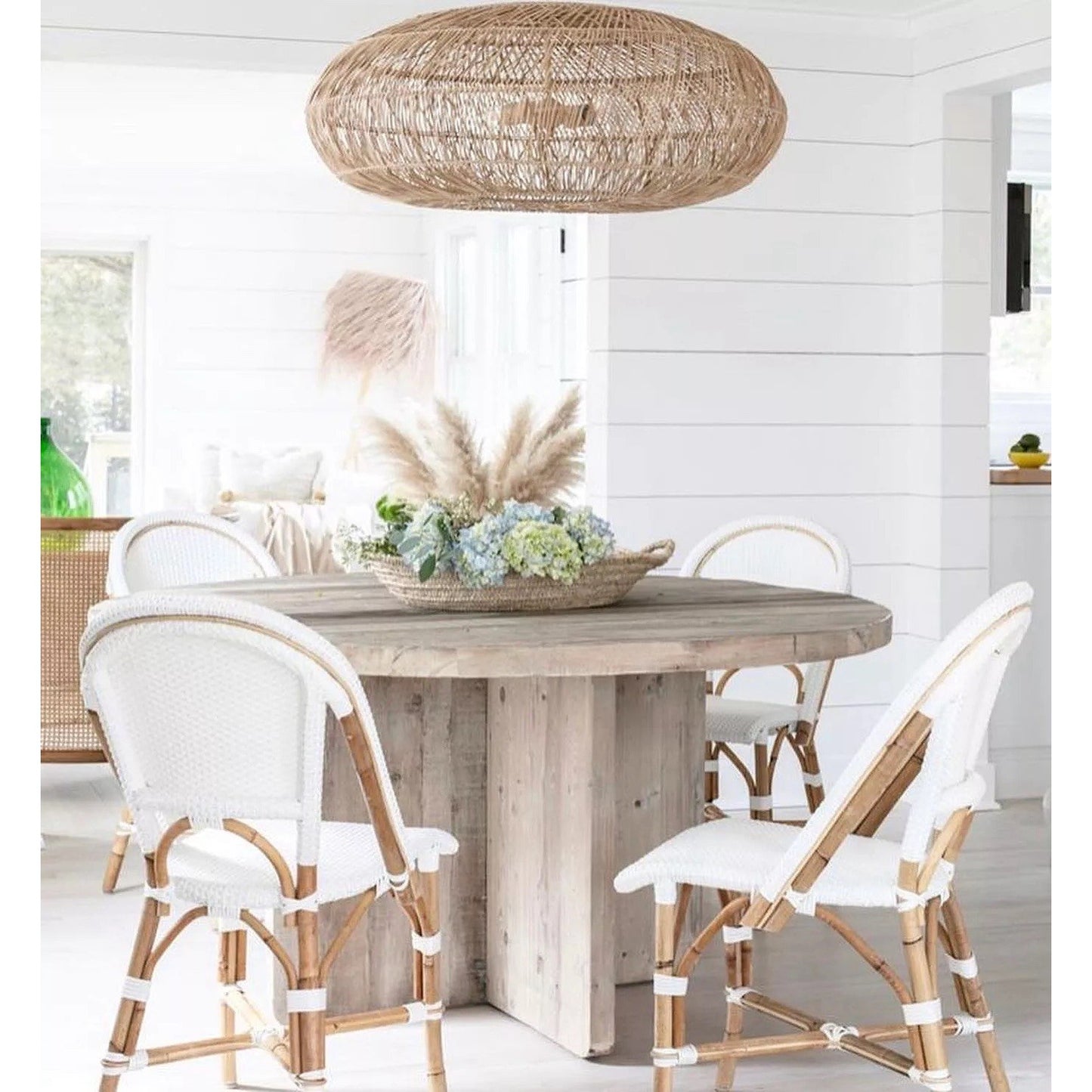 Headlands Ring Rattan Pendant-Natural Brown