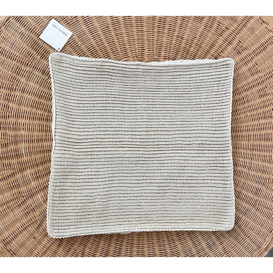 Tidal Pillow Cover (22” SQ)-Sea Salt Beige - The Home Decor Outlet