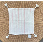 Surf Stripe Outdoor Pillow Cover (20” SQ)-Seashell Pink Red