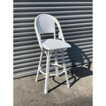 Riviera Outdoor Swivel Bar Stool-White - The Home Decor Outlet