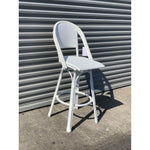 Riviera Outdoor Swivel Bar Stool-White - The Home Decor Outlet