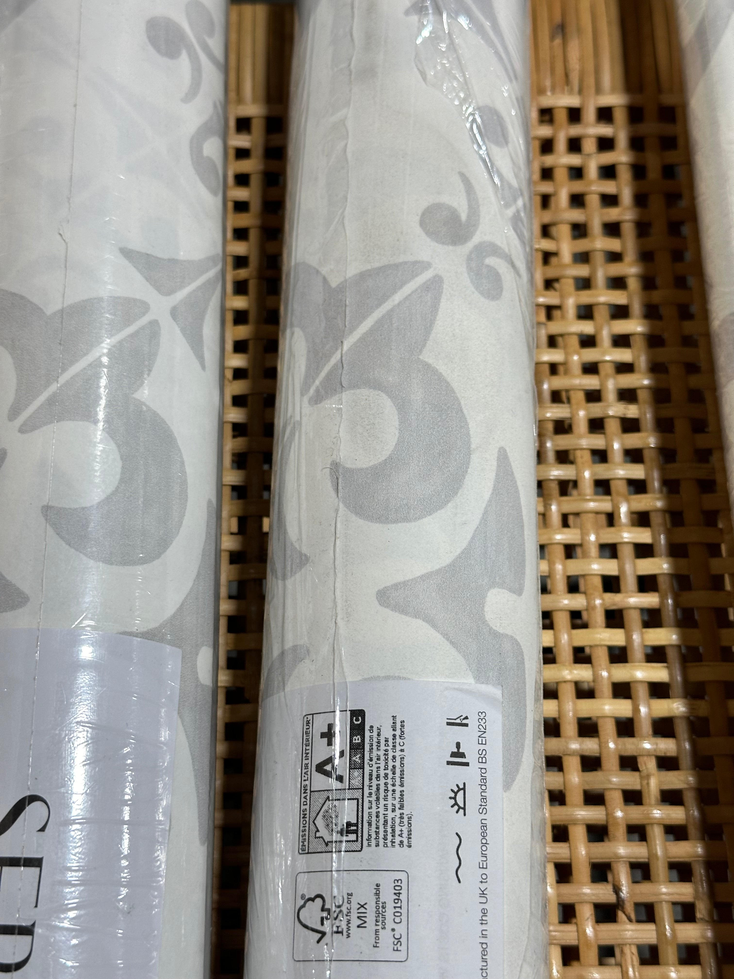 Wentworth Wallpaper-Fog (CL) - The Home Decor Outlet