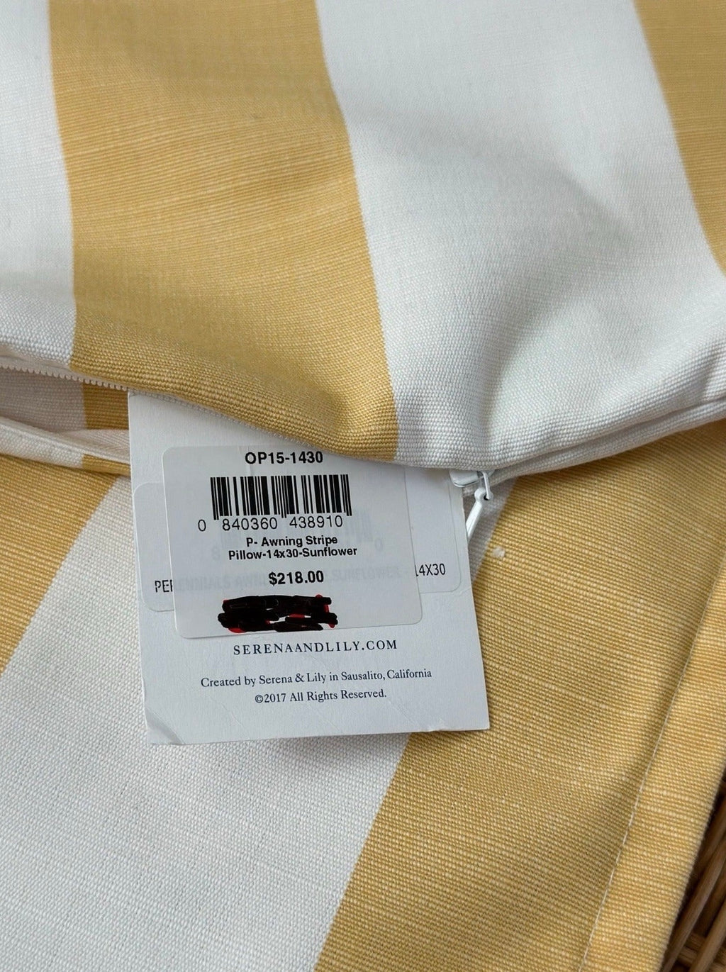 Perennials Awning Stripe Pillow Cover (14”x30”)-Various Colors