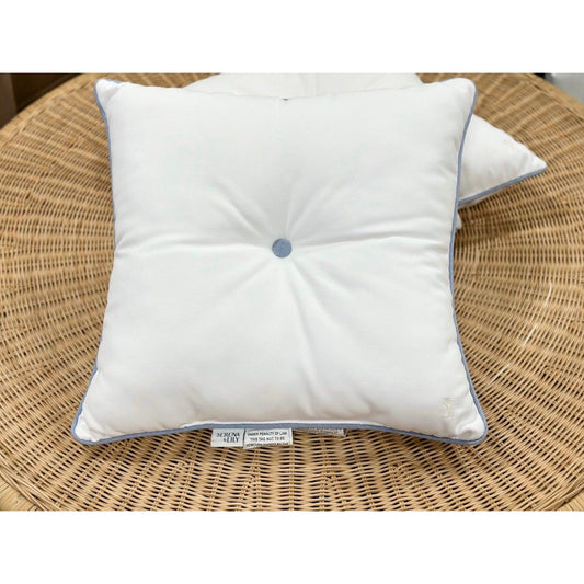 Sunbrella® Lido Pillow (20”)-White/Coastal - The Home Decor Outlet