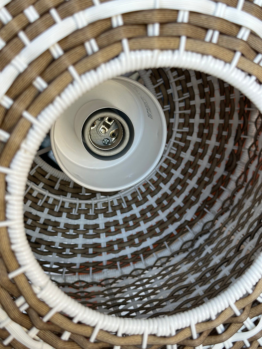 Muir Small Outdoor Pendant (15” DIAM)-Dune Brown