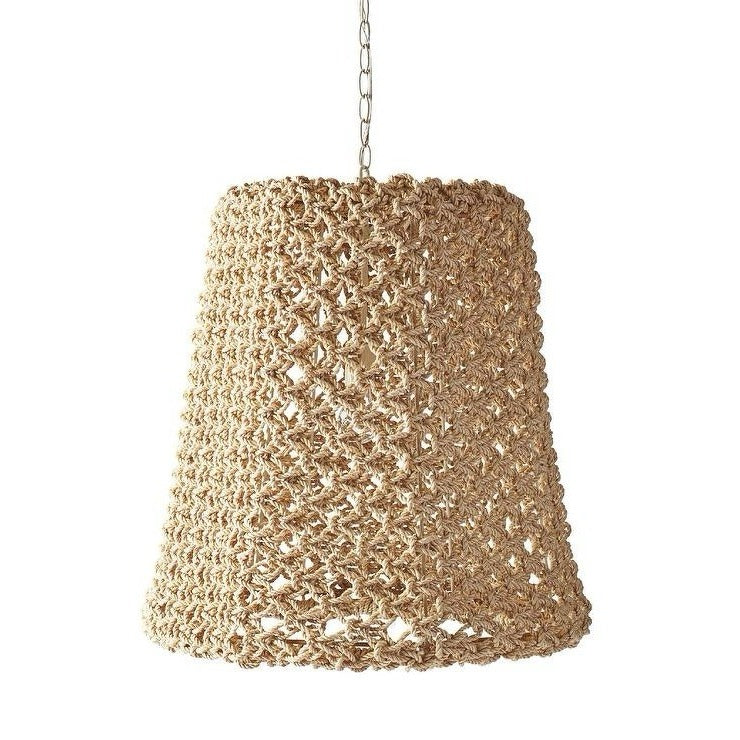 Yountville Woven Abaca Pendant-Natural Brown