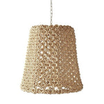Yountville Woven Abaca Pendant-Natural Brown