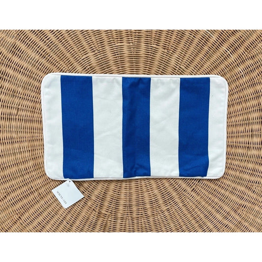 Island Stripe Outdoor Pillow Cover (12”x21”)-Cobalt Blue