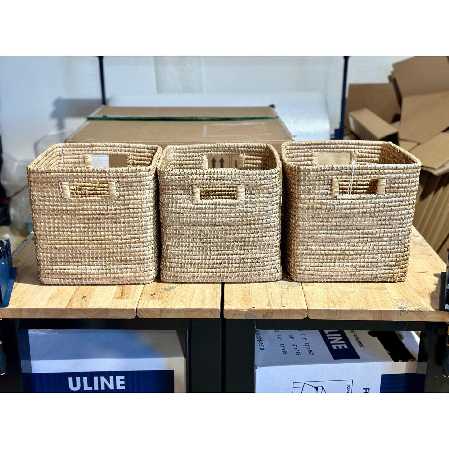 La Jolla Square Bin-Natural - The Home Decor Outlet