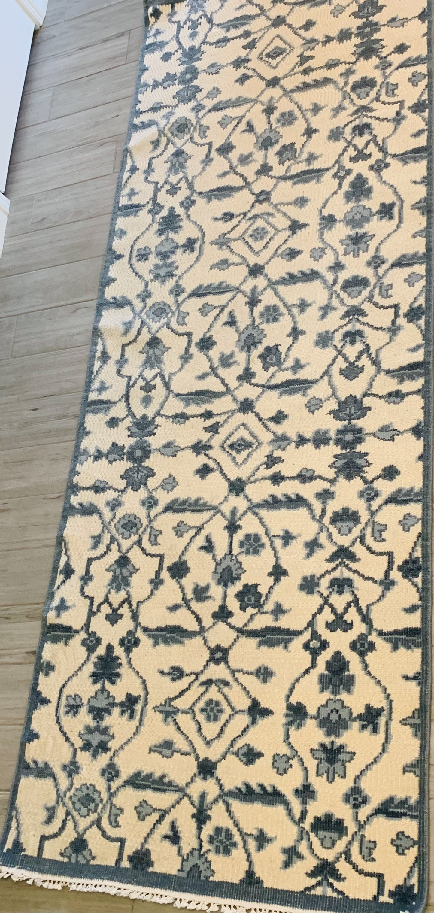 Montrose Hand-Knotted Rug (12’x18’)-Ivory/Blue - The Home Decor Outlet