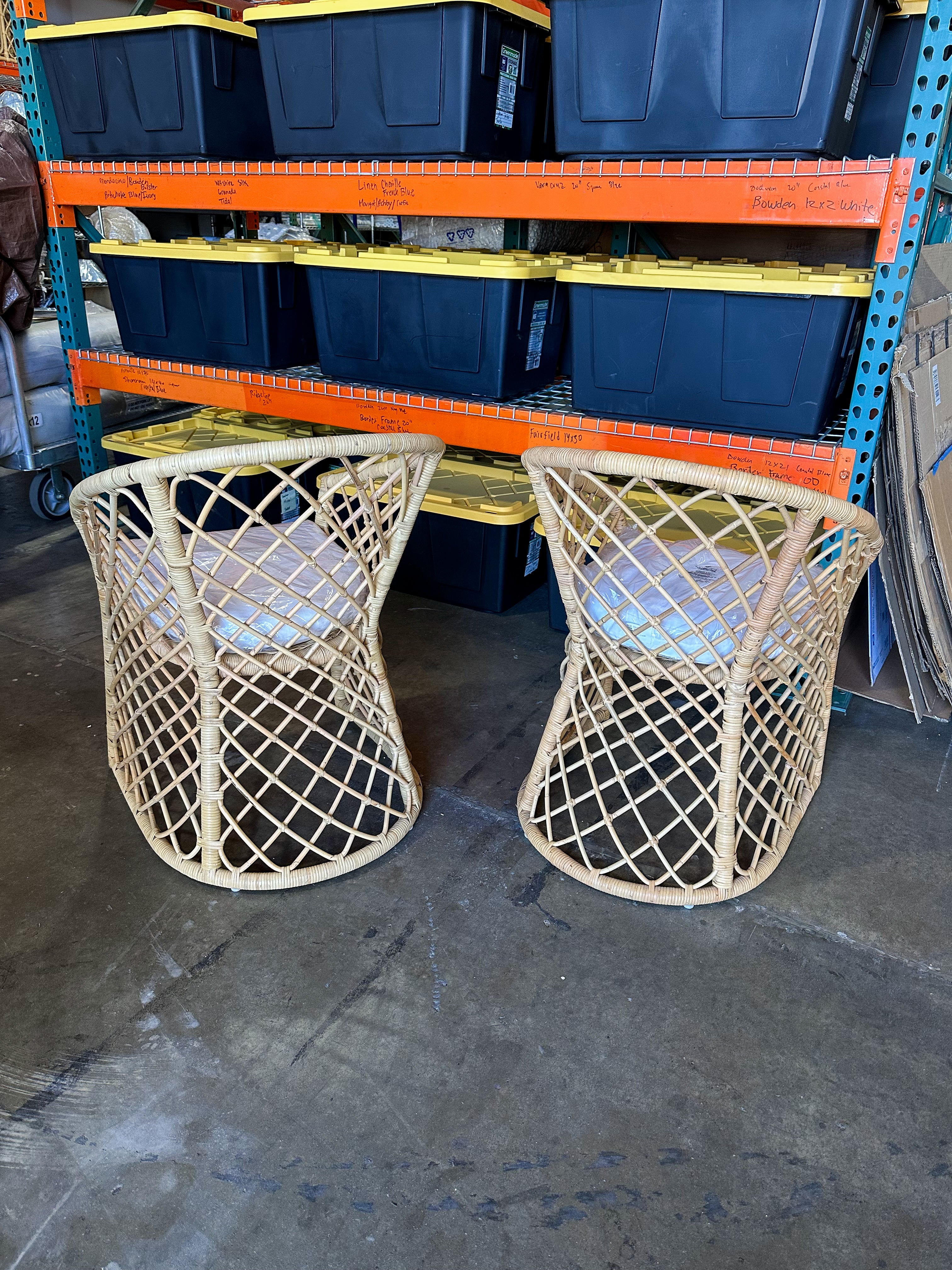 Avalon Rattan Coastal Dining Chairs (Set of 2)-Natural Brown