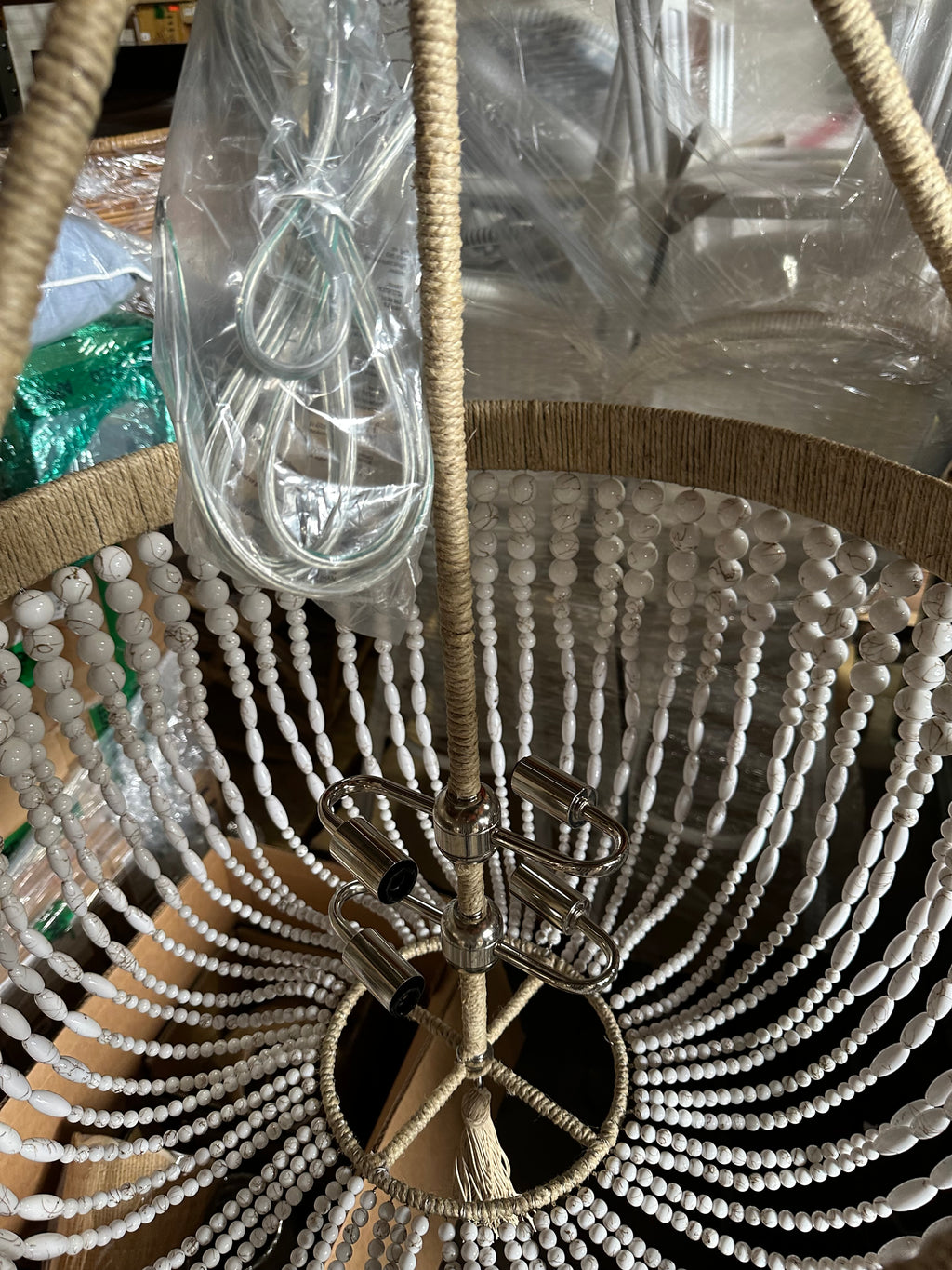 Malibu Large Chandelier (24” DIAM)-White